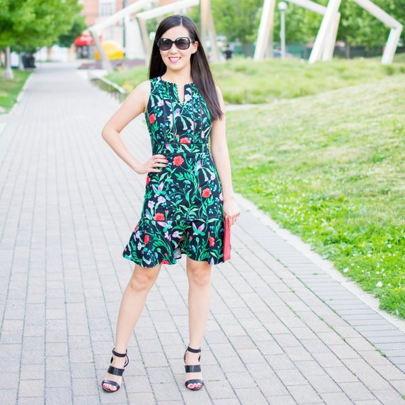 kate spade Dresses & Skirts - New KATE SPADE Jardin Tile Acquard Tropical Dress